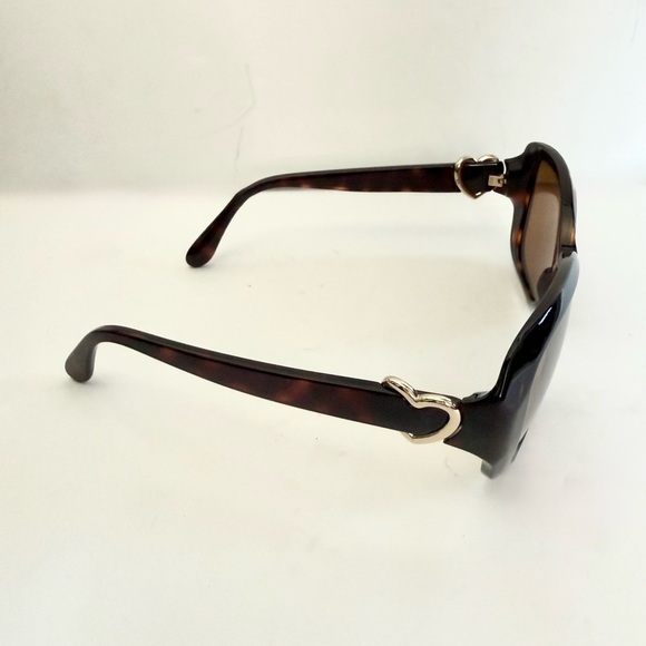 Marc Jacobs mmj306 Silver Heart Round Tortoise Shell Full Rum Sunglasses 54mm